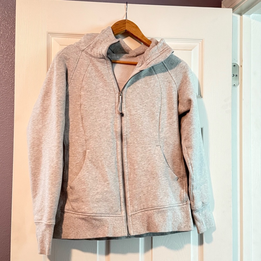 lululemon athletica Light Gray Full-Zip Hoodie